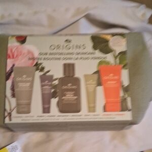 Origins Refreshing Skincare Set - Green and Orange 5 Pc Set